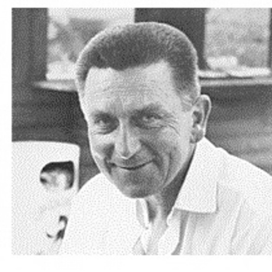 Siegfried Roos, fondateur, photographie en noir et blanc